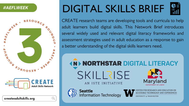 Summary of the Digital Skills brief alongside logos of the frameworks used to inform the brief