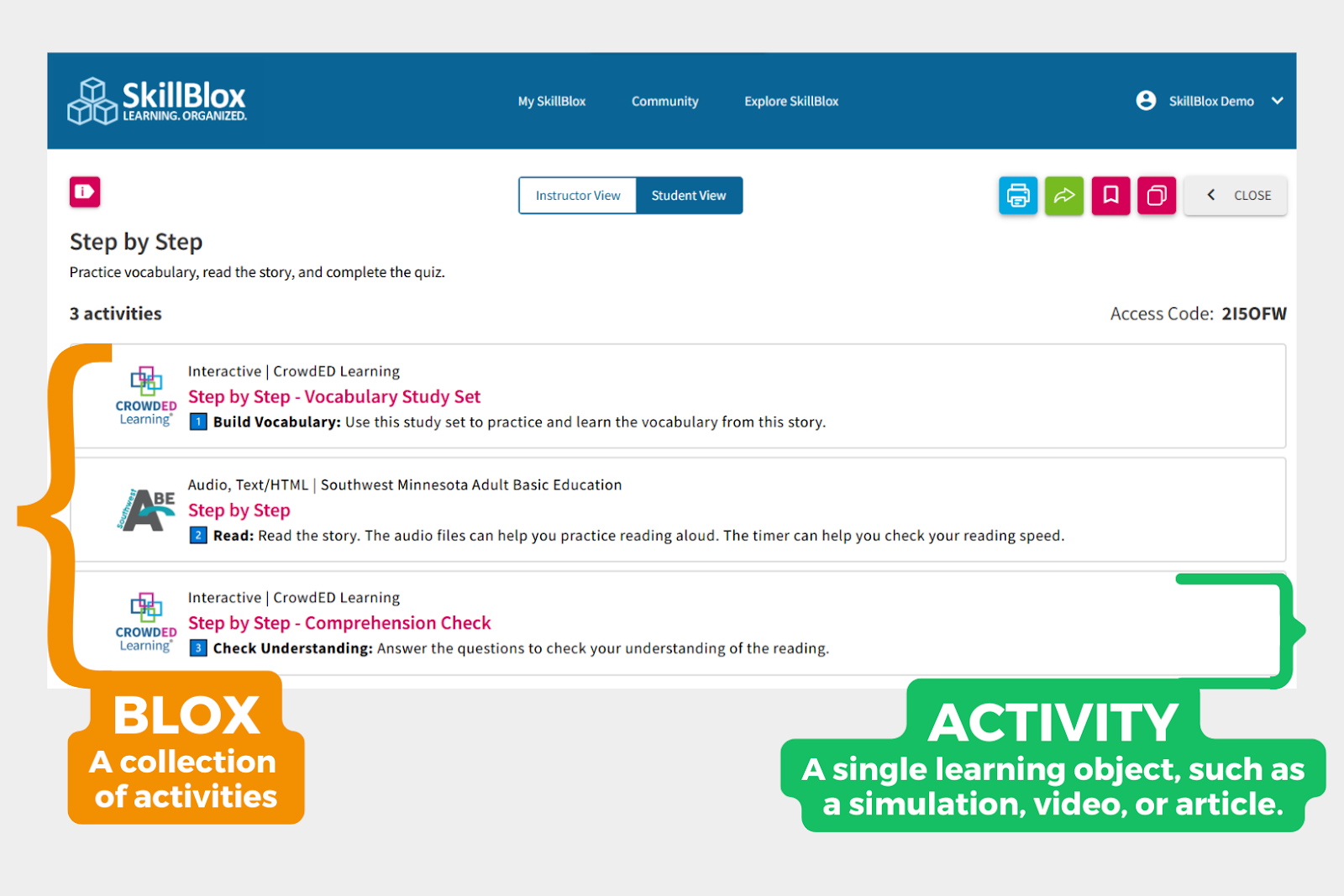 Screenshot of a Blox