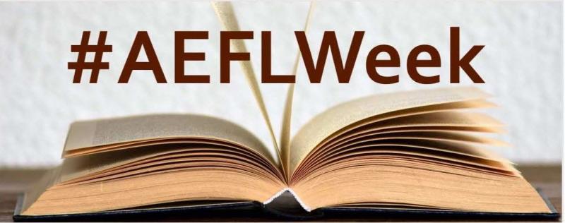 #AEFLWeek text with book